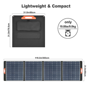 Bolso plegable fotovoltaico portátil al aire libre del panel de energía solar del silicio monocristalino